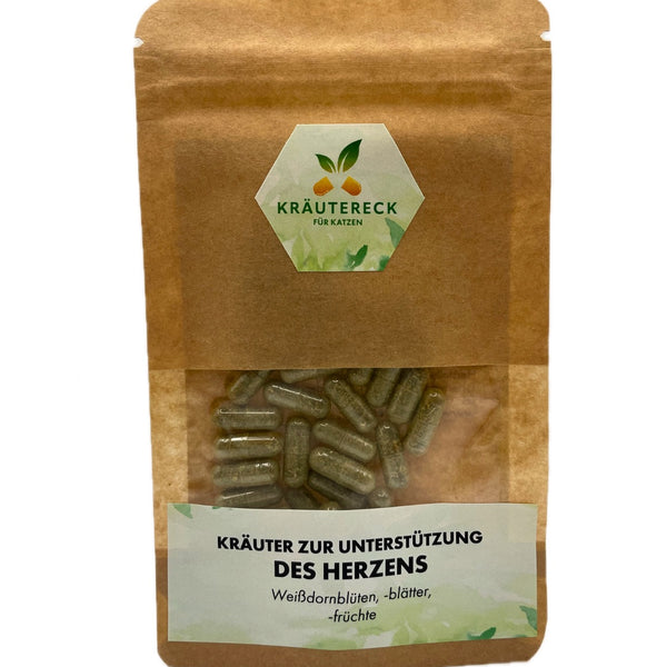Kräuterkapseln Katze – Herzgesundheit | mit Weißdorn