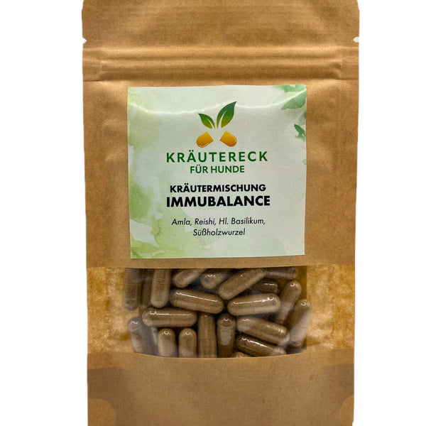 Kräuterkapseln Hund – ImmuBalance | mit Reishi, heiligen Basilikum & mehr