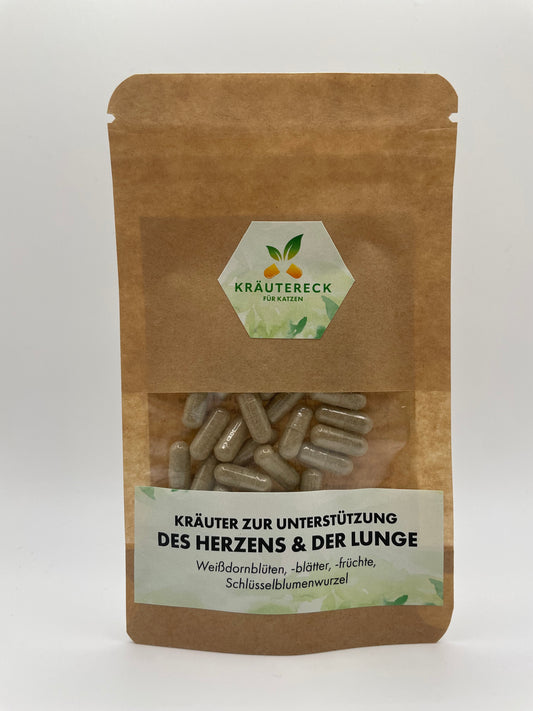 Kräuterkapseln - Herz und Lunge Katze