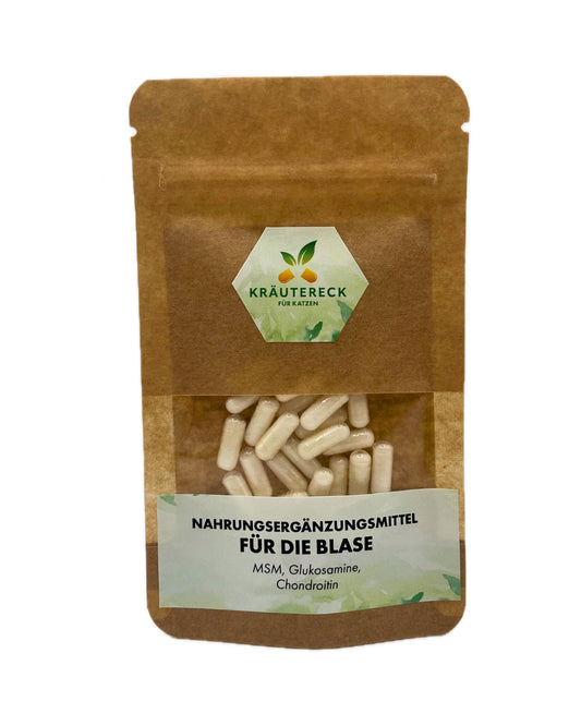 Natürliche Kapseln für die Blase bei Katzen - mit MSM, Glukosamine und Chondroitin